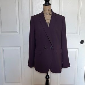 ANN TAYLOR Double-Breasted Blazer Sz 10 -Purple